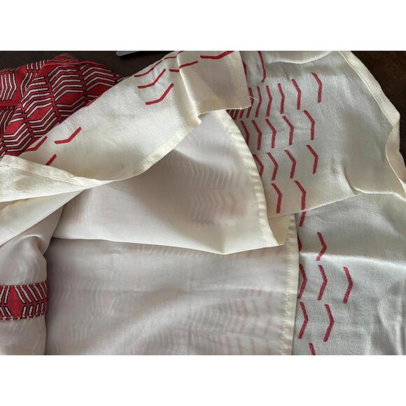 Anthropology Vintage Look Red and Cream Button-Front Dress - Picture 13 of 14